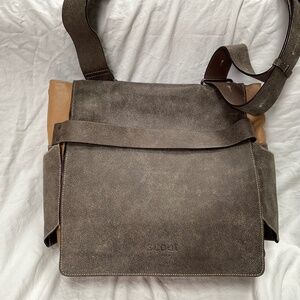 Scout by PPB Leather Convertible Crossbody Messenger and Diaper Bag